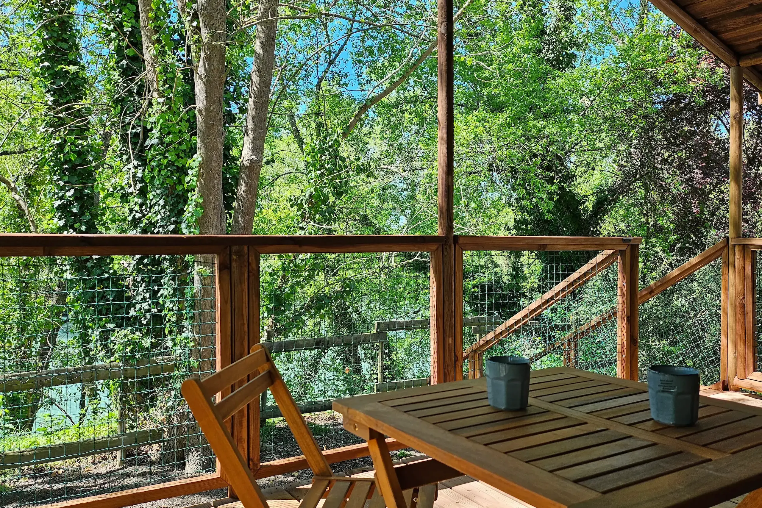 Vue depuis la terrasse du chalet.